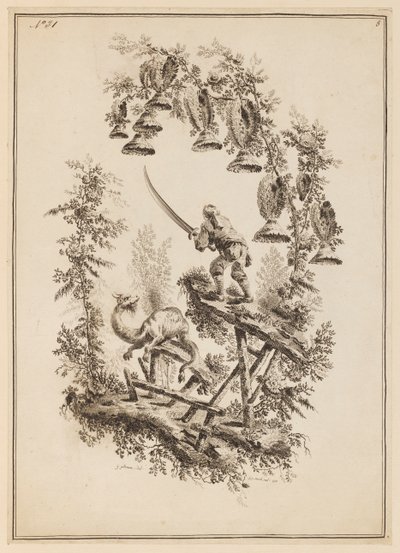 Planche 8, "Suite de douze pêcheurs et chasseurs" - Jean Baptiste Pillement