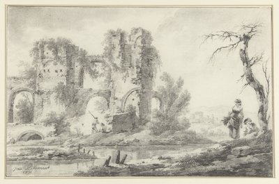Ruine au bord d