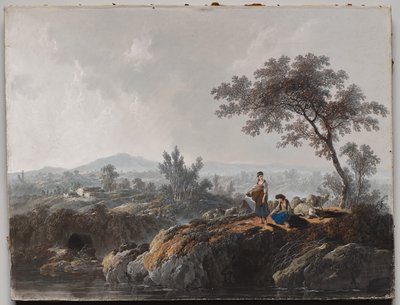 Bergers dans un paysage - Jean Baptiste Pillement