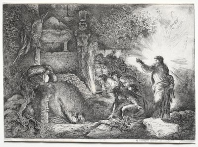 La résurrection de Lazare - Jean Baptiste Pillement