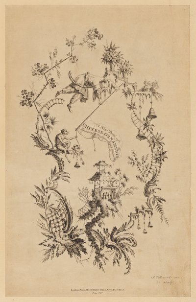 Page de titre, de "A New Book of Chinese Ornaments" - Jean Baptiste Pillement