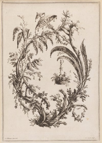 Arbres avec Panier et Parasol - Jean Baptiste Pillement