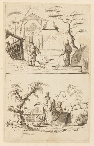 Deux scènes chinoises - Jean Baptiste Pillement