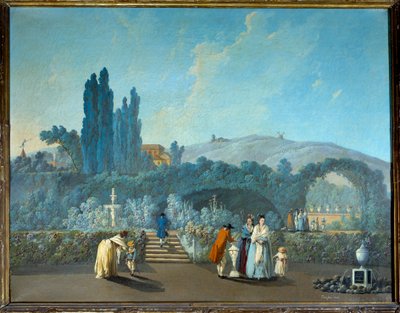 Vue des jardins de Benfica à Lisbonne en 1785 - Jean Baptiste Pillement