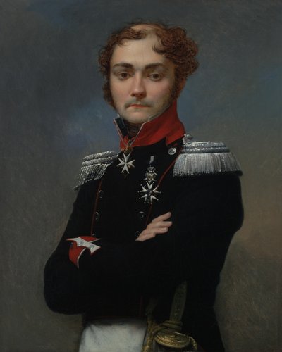 Portrait de Charles-Louis Regnault, un officier des guerres napoléoniennes, vers 1814-15 - Jean Baptiste Regnault