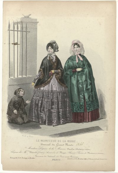 Le Moniteur de la Mode, 1845, No. 95 : Manteau & Caprice de la Maison - Jean Baptiste Reville