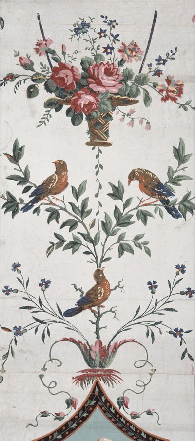 Design de papier peint arabesque (détail) - Jean Baptiste Réveillon