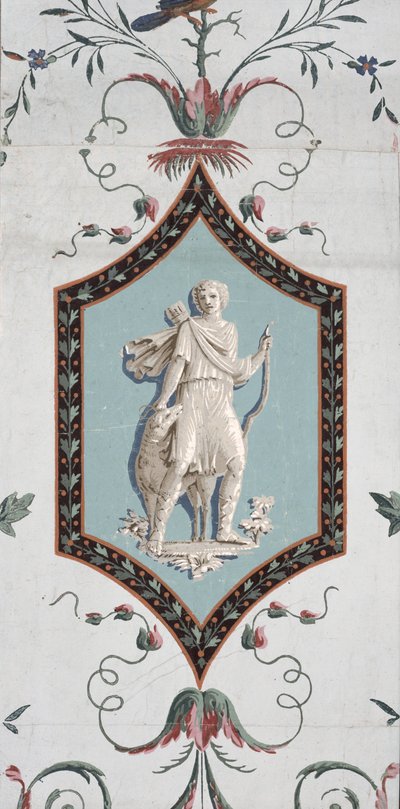 Design de papier peint arabesque (détail) - Jean Baptiste Réveillon