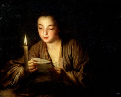 Fille à la bougie, fin 17e ou début 18e siècle - Jean Baptiste Santerre