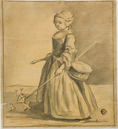 Fille jouant avec un tambour - Jean Baptiste Simeon Chardin