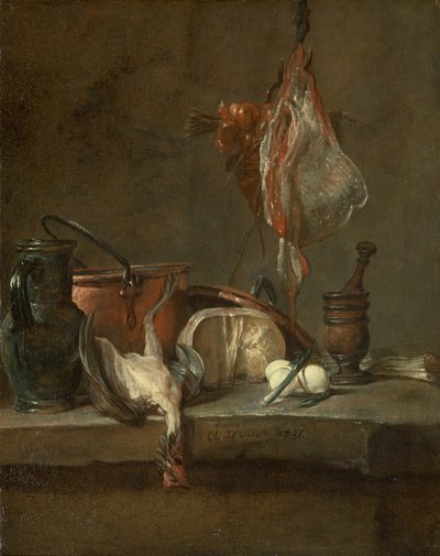Nature morte avec raie et panier d