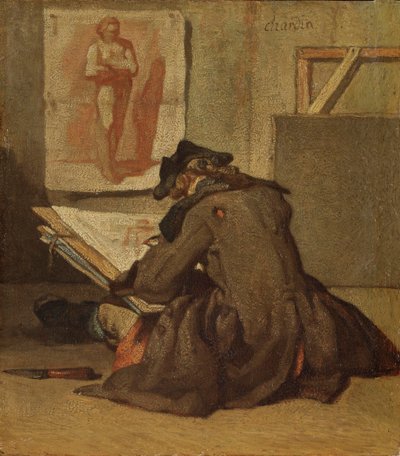 Jeune étudiant dessinant - Jean Baptiste Simeon Chardin