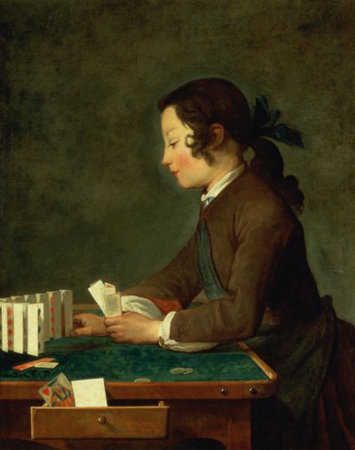 Jeune garçon jouant aux cartes - Jean Baptiste Simeon Chardin