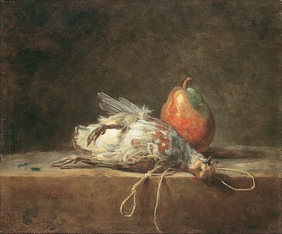 Nature morte avec perdrix et poire - Jean Baptiste Simeon Chardin