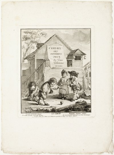 Horse Shoes, tiré de The Games of the Urchins of Paris (Les jeux des oursins de Paris) - Jean Baptiste Tilliard I