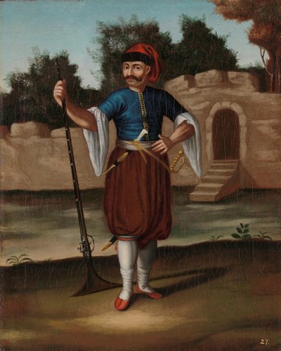 Soldat albanais - Jean Baptiste Vanmour (workshop of)