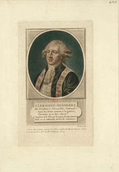 Portrait de Stanislas Marie Adélaïde, Comte de Clermont-Tonnerre 1757-1792, vers 1789 - Jean Baptiste Verite