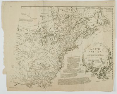 Amérique du Nord, gravée par Richard William Seale, 1752 - Jean Baptiste after dAnville