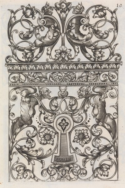 Diverses pièces de serruriers, page 11 recto, vers 1663 - Jean Berain