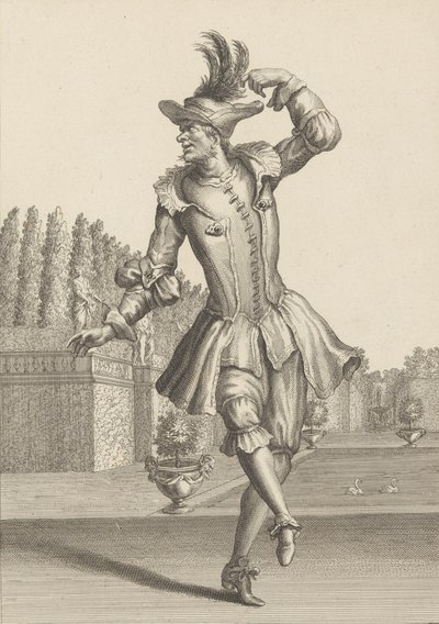Du Moulin en costume paysan dansant à l