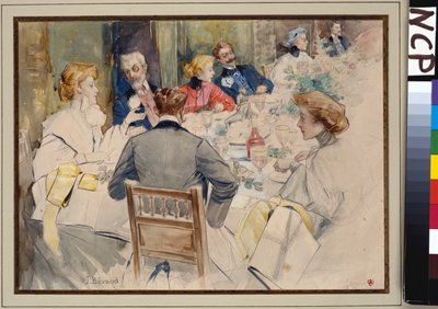 Un dîner élégant - Jean Beraud