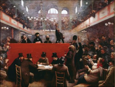 Réunion à la salle Graffard - Jean Beraud