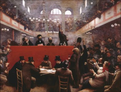 Réunion à la salle Graffard - Jean Beraud