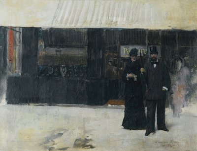 Couple devant une bijouterie - Jean Beraud