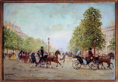 La promenade aux Champs-Élysées - Jean Beraud
