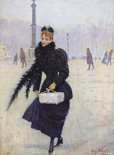 Femme parisienne à la Place de la Concorde, vers 1890 - Jean Beraud
