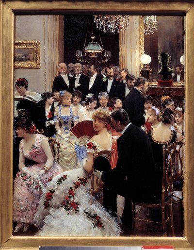 Le soir. Peinture de Jean Béraud (1849-1936). Dim. 0,35x0,27m. Paris, Musée Carnavalet - Jean Beraud