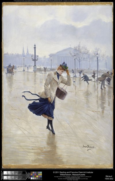 Jour venteux, Place de la Concorde - Jean Beraud