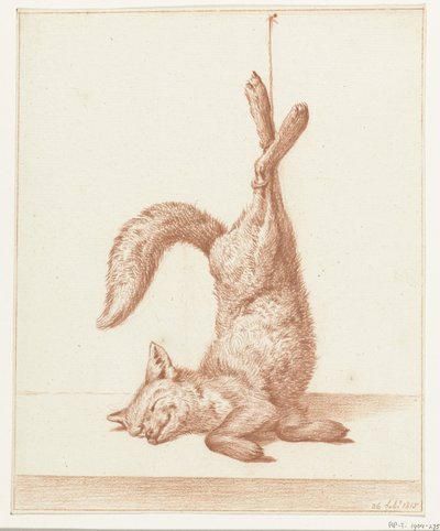 Renard mort, pendu par ses pattes - Jean Bernard