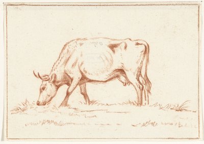 Vache broutant, vers la gauche - Jean Bernard