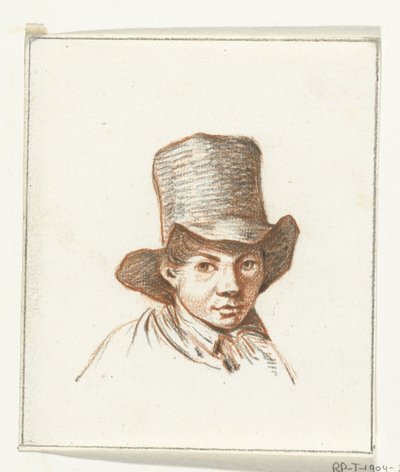 Tête de garçon avec un haut-de-forme - Jean Bernard