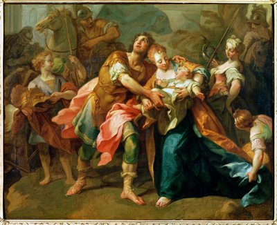 Hector faisant ses adieux à son fils et Andromaque - Jean Bernard Restout