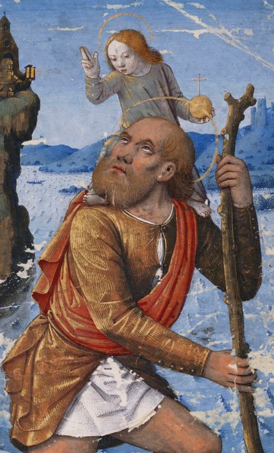 Saint Christophe, c. 1490-1500 - Jean Bourdichon