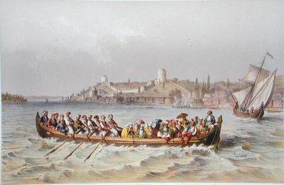 Un ferry sur le Bosphore, illustration de 