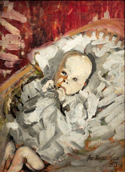 Enfant dans un berceau - Jean Brusselmans