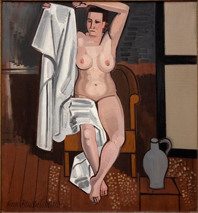 Nu avec drap blanc - Jean Brusselmans