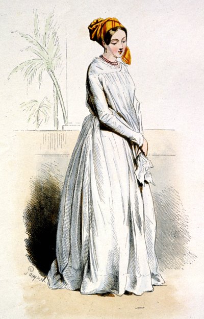 Femme créole de Cayenne, c.1850 (gravure) - Jean Charles (1800 79) Pauquet