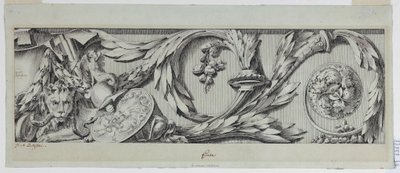 Dessin, frise avec Rinceau, 1775-80 - Jean Charles Delafosse