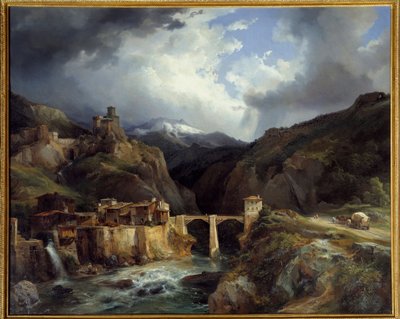 Village et pont de Crevola sur la route du Simplon - Jean Charles Joseph Rémond