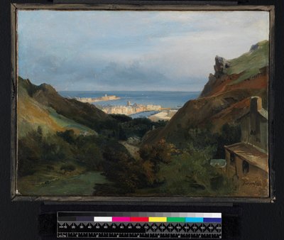 Paysage italien avec vue sur un port, avant 1875 - Jean Charles Joseph Rémond