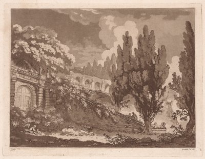 Escaliers dans un jardin italien, 1766 - Jean Claude Richard Saint Non