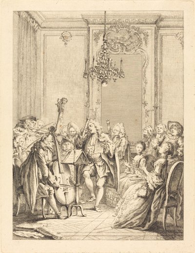 Le concert - Jean Claude Richard de Saint Non after Hubert François Gravelot
