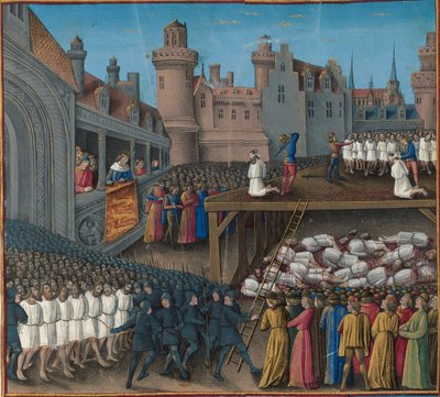 Massacre des prisonniers sarrasins, ordonné par le roi Richard Cœur de Lion, 1191, 1474-1475 - Jean Colombe