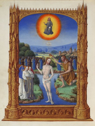 Très Riches Heures du duc de Berry - Le Baptême du Christ - Jean Colombe