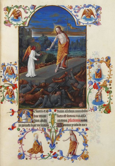 Très Riches Heures du duc de Berry Folio 182, verso - La Résurrection de Jésus-Christ - Jean Colombe