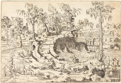 Putti jouant dans un paysage imaginaire - Jean Cousin the Younger